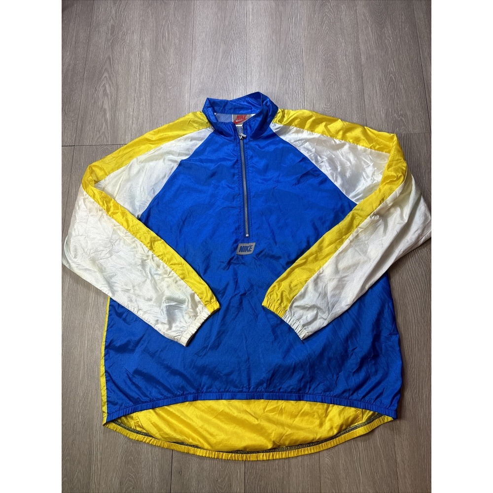 VINTAGE Nike Jacket Mens XL Windbreaker Track Jacket 90s Colorblock Retro